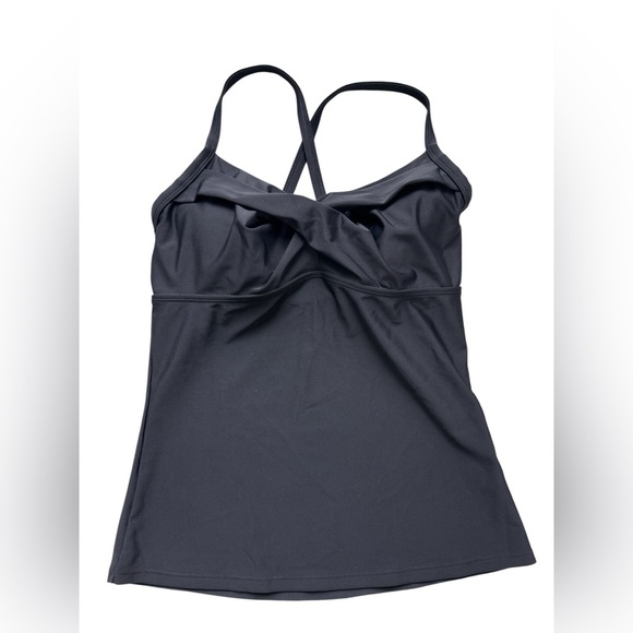 ATHLETA Twist Up Tankini Top Black 34 D/DD - Picture 2 of 4